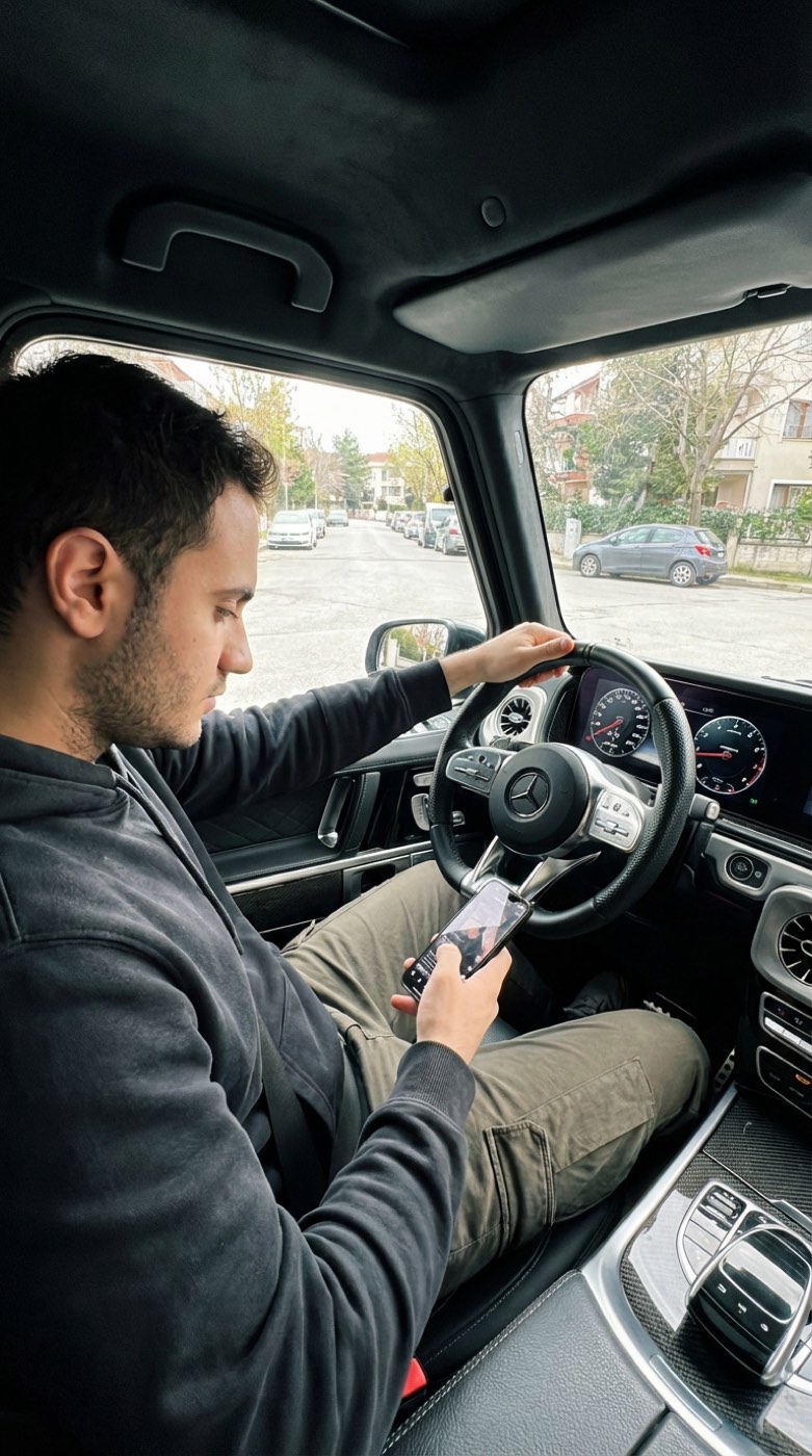 Mercedes-Benz G63 AMG sakin bir sokakta örnek görsel