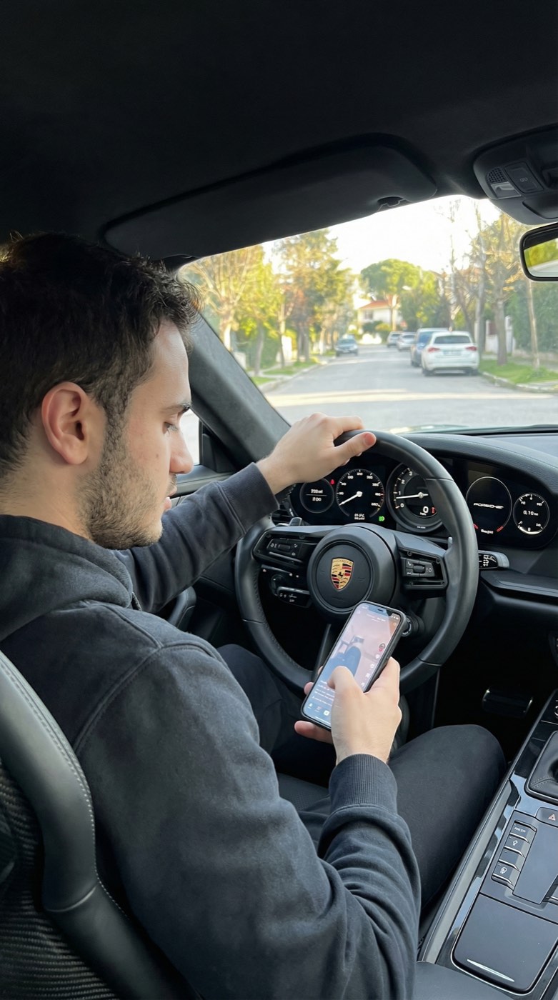 Porsche 911 GT3 Touring sakin bir mahallede örnek görsel